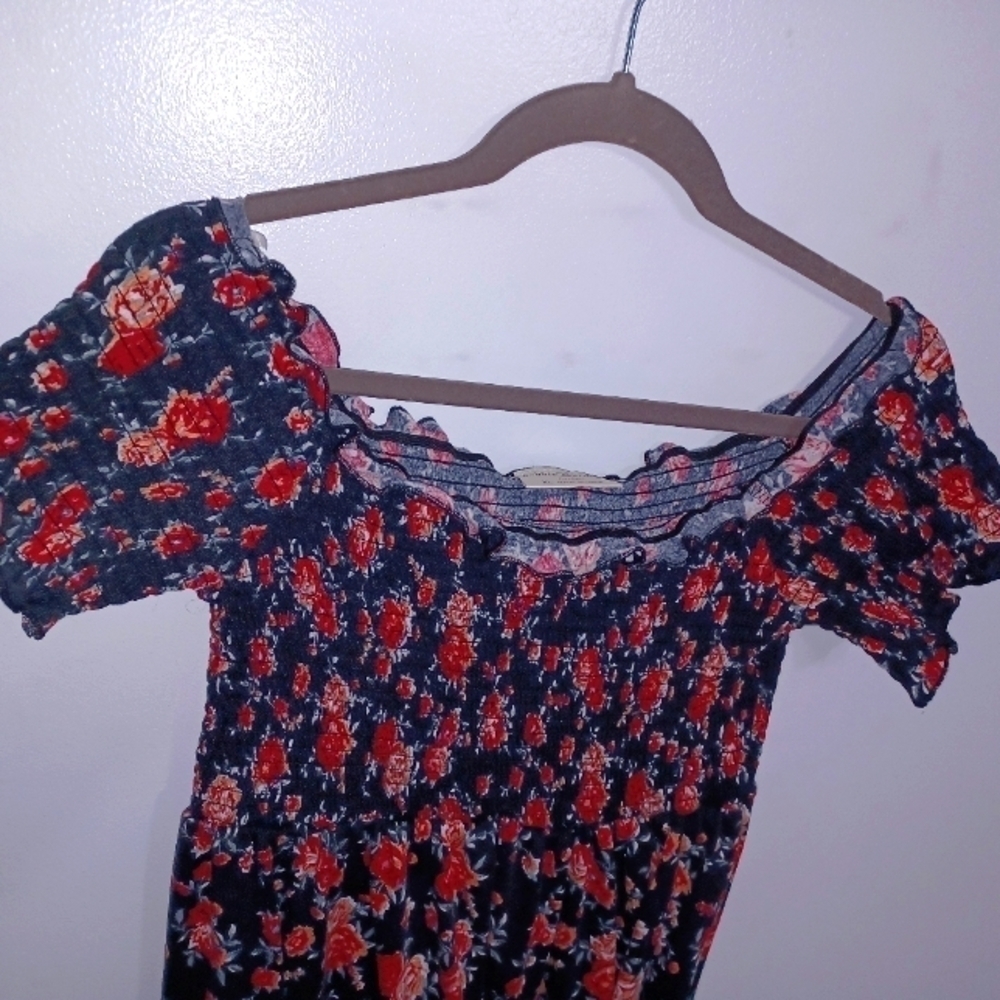 Black and Red Floral Dress W Sz XL - Picture 4 of 6